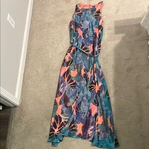 Gianni Bini Pink and Blue Halter High Low Sundress
